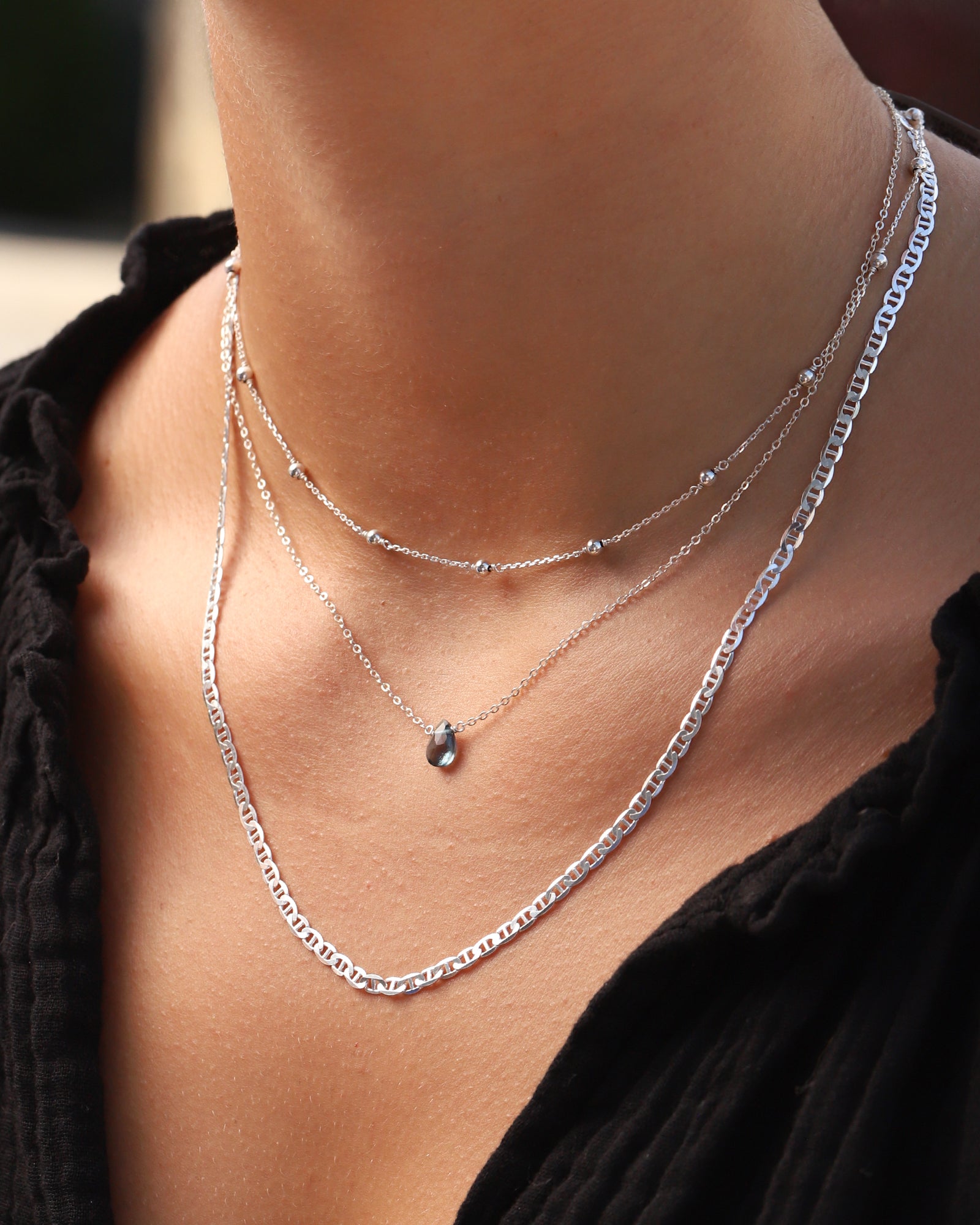 1948-Mariner Chain Necklace | 3mm-Necklaces-Blue Ruby Jewellery-Vancouver Canada