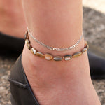 1948-Mariner Chain Anklet | 3mm-Anklets-Blue Ruby Jewellery-Vancouver Canada