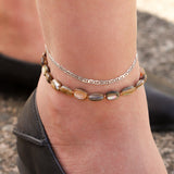 1948-Mariner Chain Anklet | 3mm-Anklets-Blue Ruby Jewellery-Vancouver Canada
