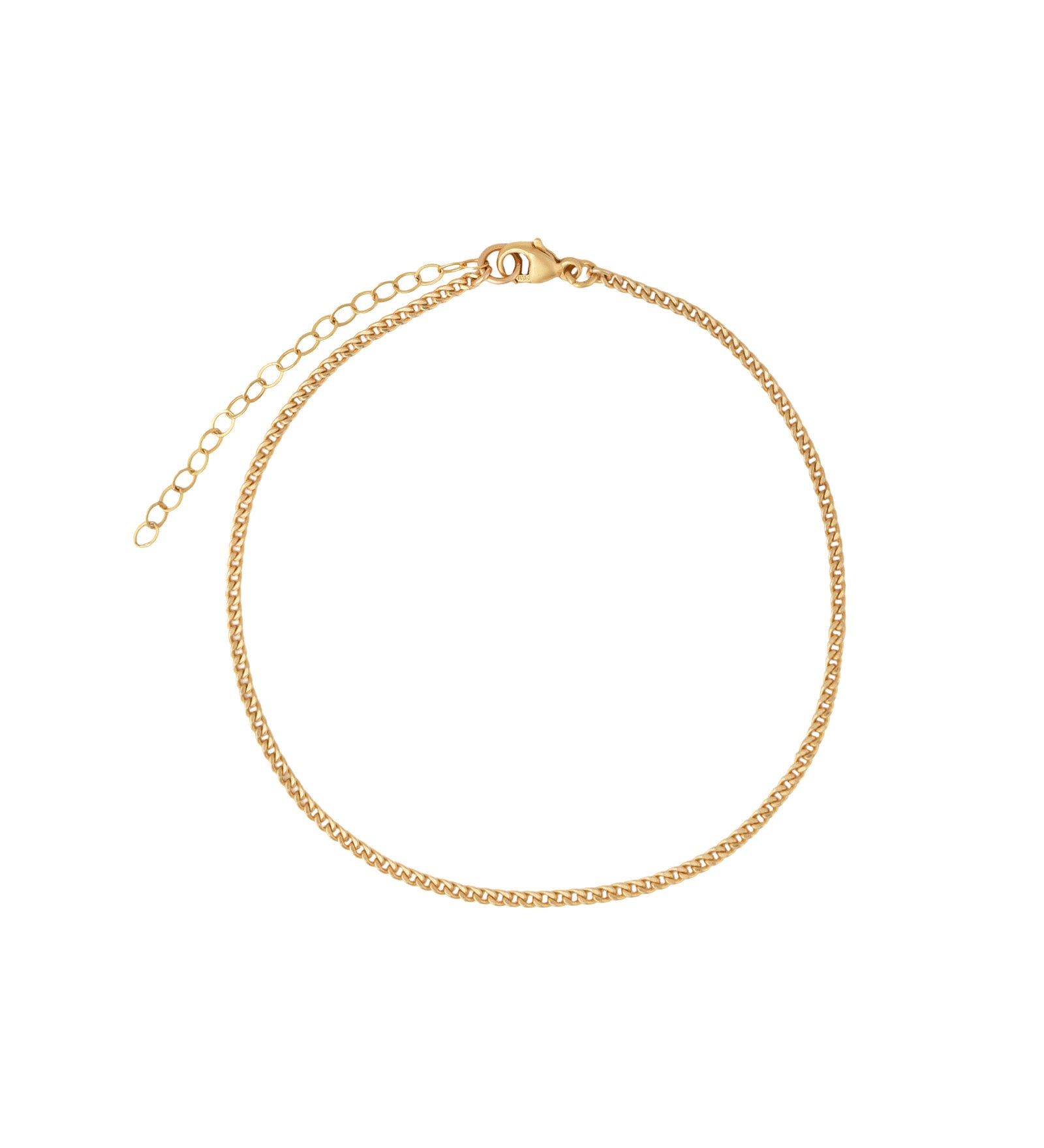 1948-Classic Curb Chain Anklet | 2mm-Anklets-14k Gold Filled-Blue Ruby Jewellery-Vancouver Canada