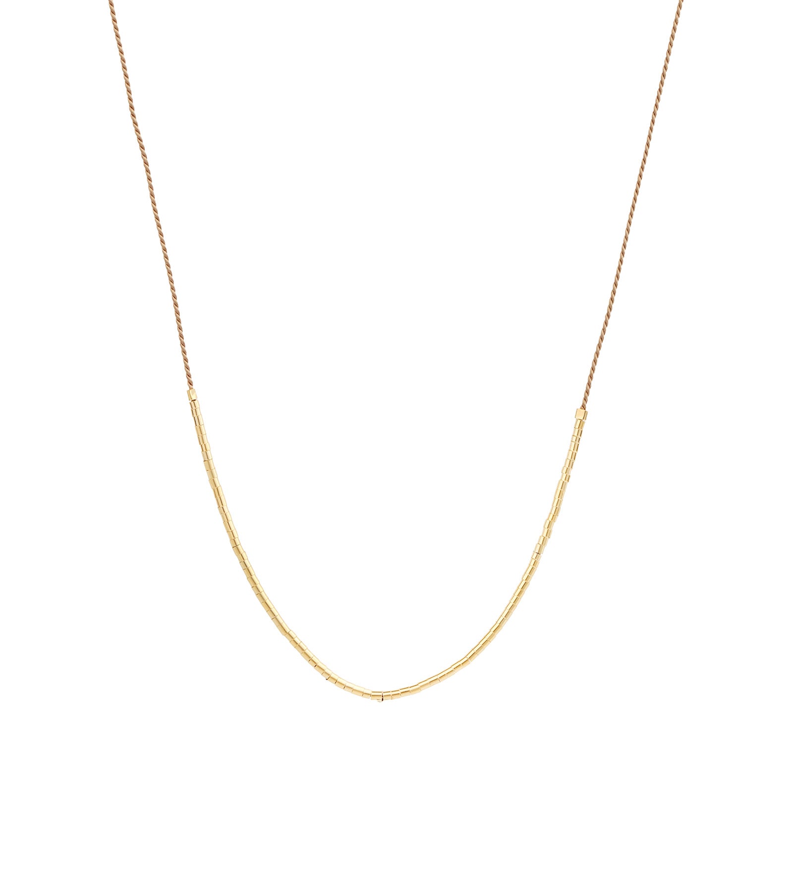 Wish Necklace 14k Gold Filled, Beige