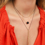 Wish Necklace 14k Gold Filled, Black Onyx