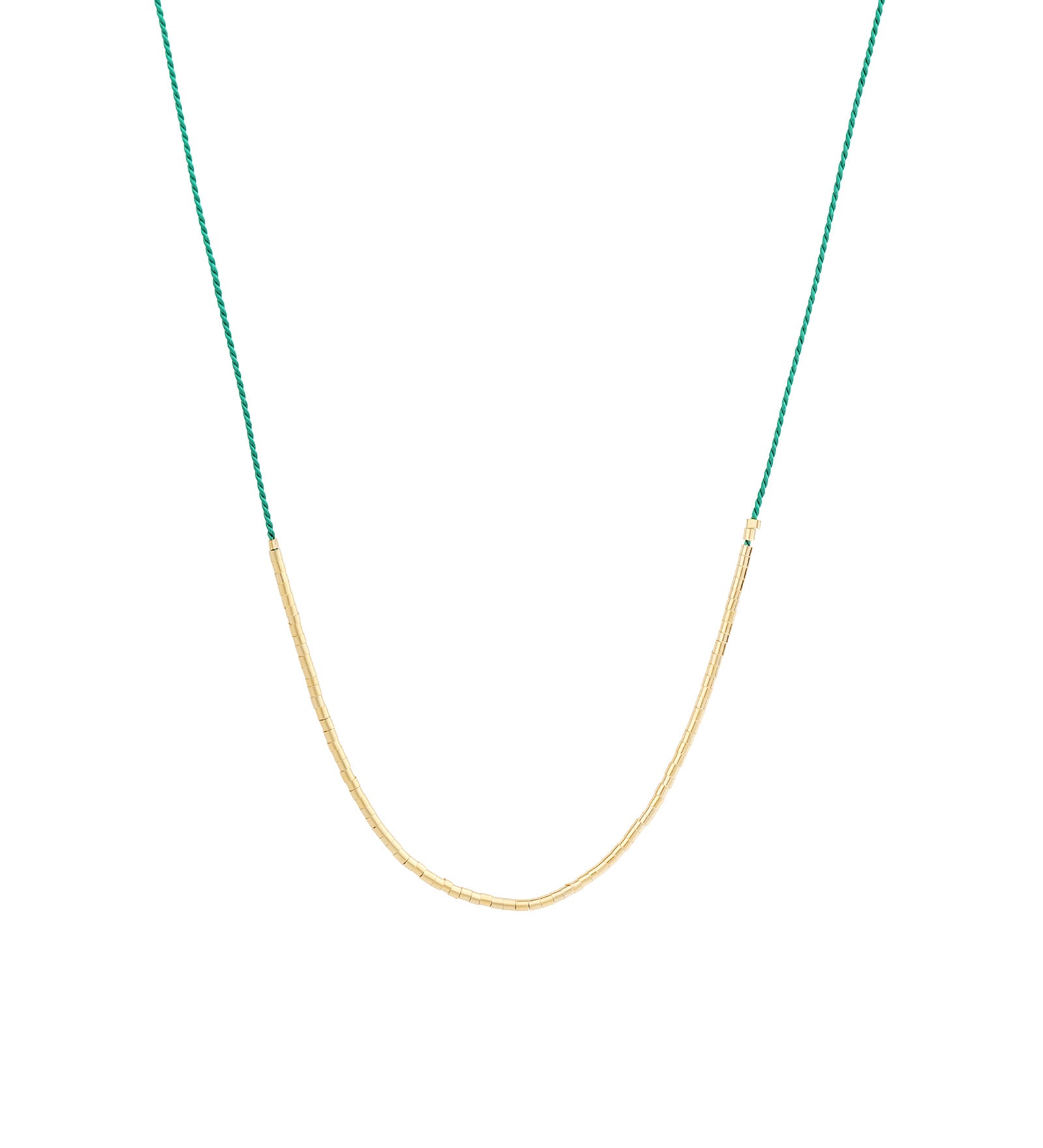 Wish Necklace 14k Gold Filled, Green