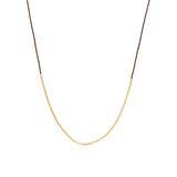 Wish Necklace 14k Gold Filled, Chocolate