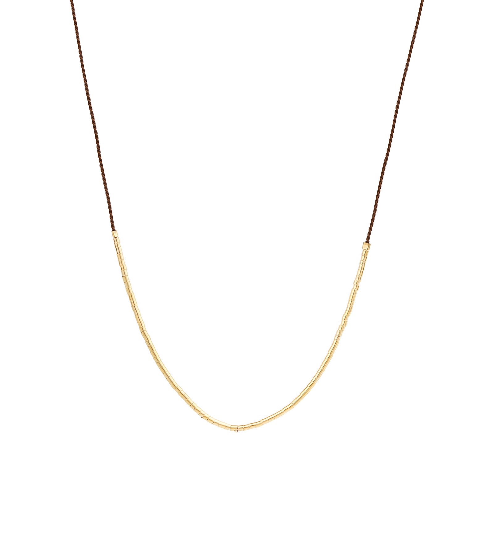 Wish Necklace 14k Gold Filled, Chocolate