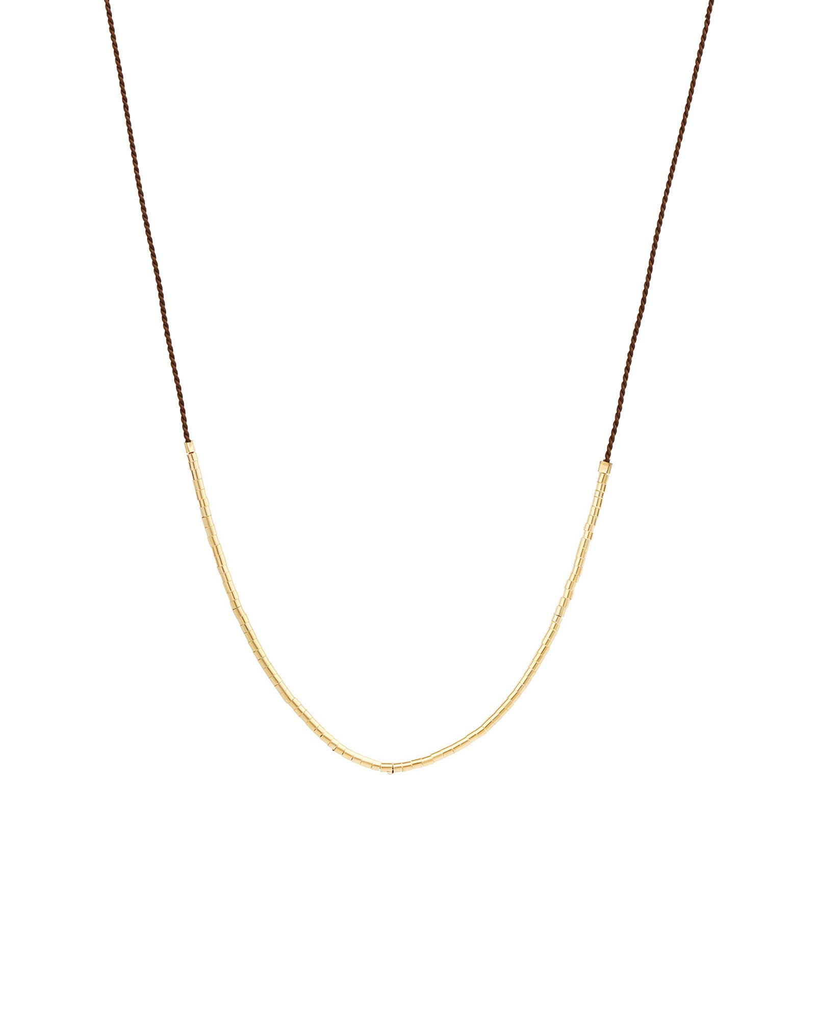 Wish Necklace 14k Gold Filled, Chocolate