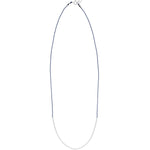 Wish Necklace Sterling Silver, Navy
