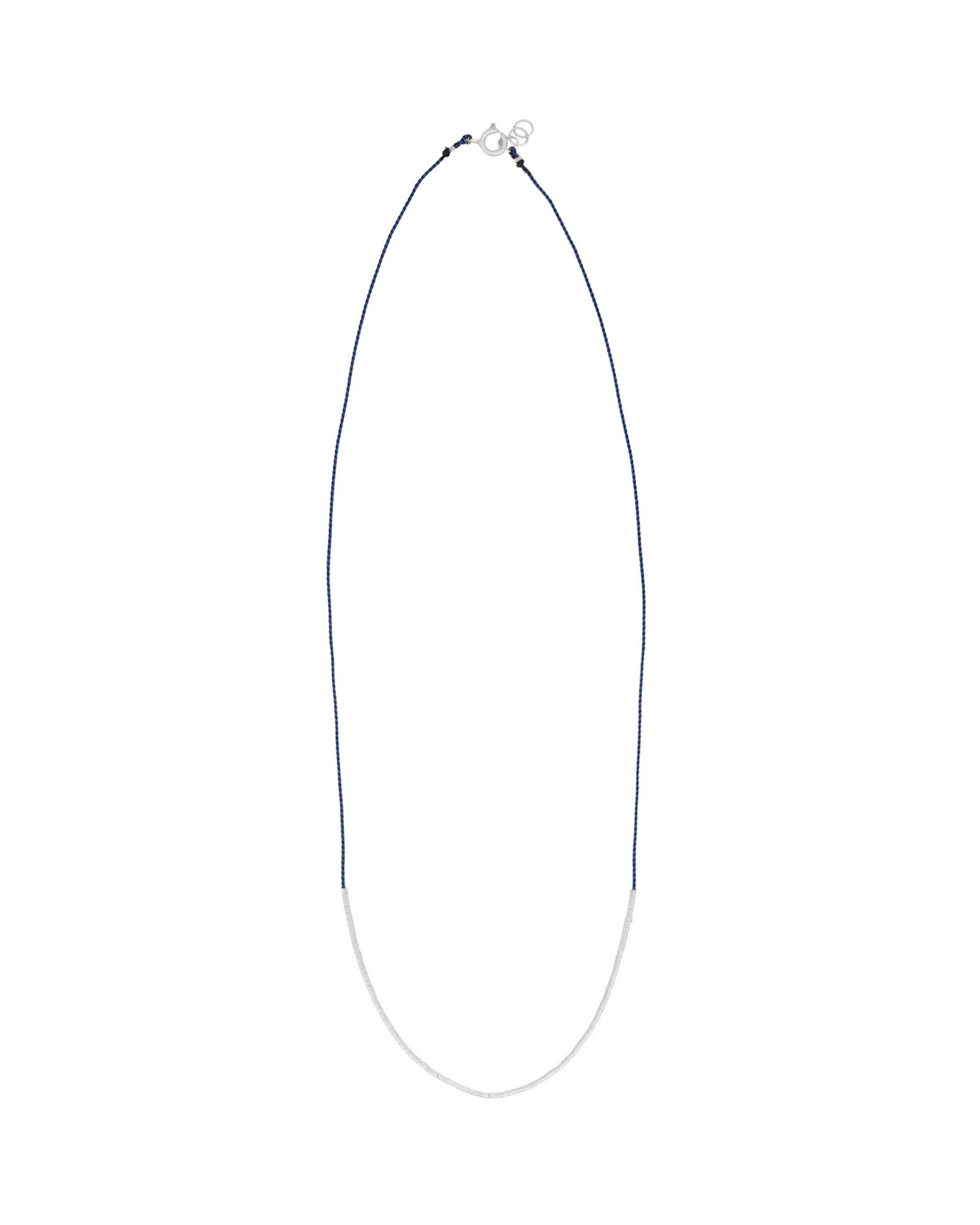 Wish Necklace Sterling Silver, Navy