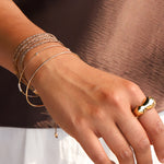 Naimaz-Braided Silk & Chain Wrap Bracelet-Bracelets-Blue Ruby Jewellery-Vancouver Canada