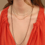 Naimaz-Braided Silk & Chain Wrap Bracelet-Bracelets-Blue Ruby Jewellery-Vancouver Canada