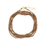 Braied Silk & Chain Wrap Bracelet 14k Gold Filled, Silk