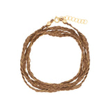 Braied Silk & Chain Wrap Bracelet 14k Gold Filled, Silk