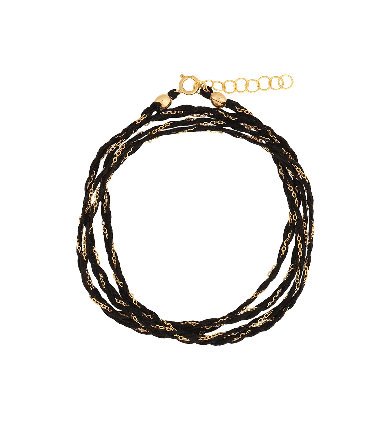 Braied Silk & Chain Wrap Bracelet 14k Gold Filled, Silk
