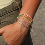 Naimaz-Braided Silk & Chain Wrap Bracelet-Bracelets-Blue Ruby Jewellery-Vancouver Canada