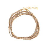 Braied Silk & Chain Wrap Bracelet 14k Gold Filled, Silk