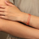 Braided Silk & Chain Wrap Bracelet