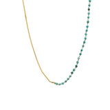 Yin Yang Necklace 14k Gold Filled, Turquoise