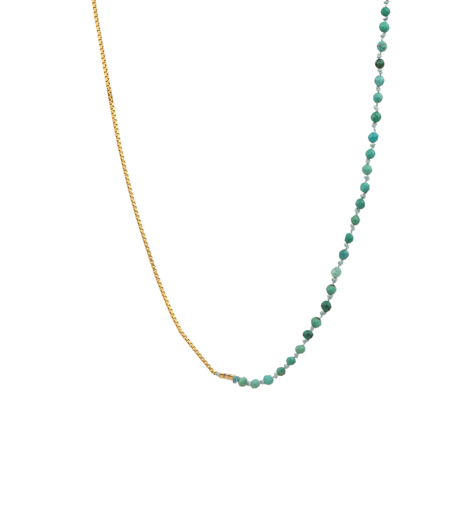 Yin Yang Necklace 14k Gold Filled, Turquoise