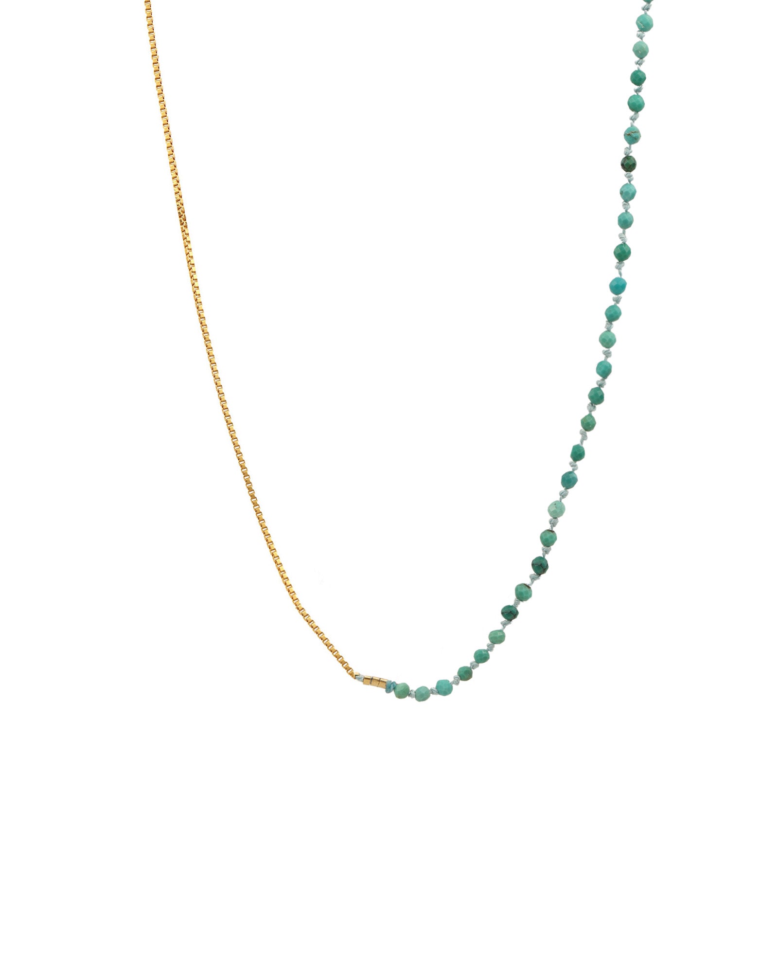 Yin Yang Necklace 14k Gold Filled, Turquoise