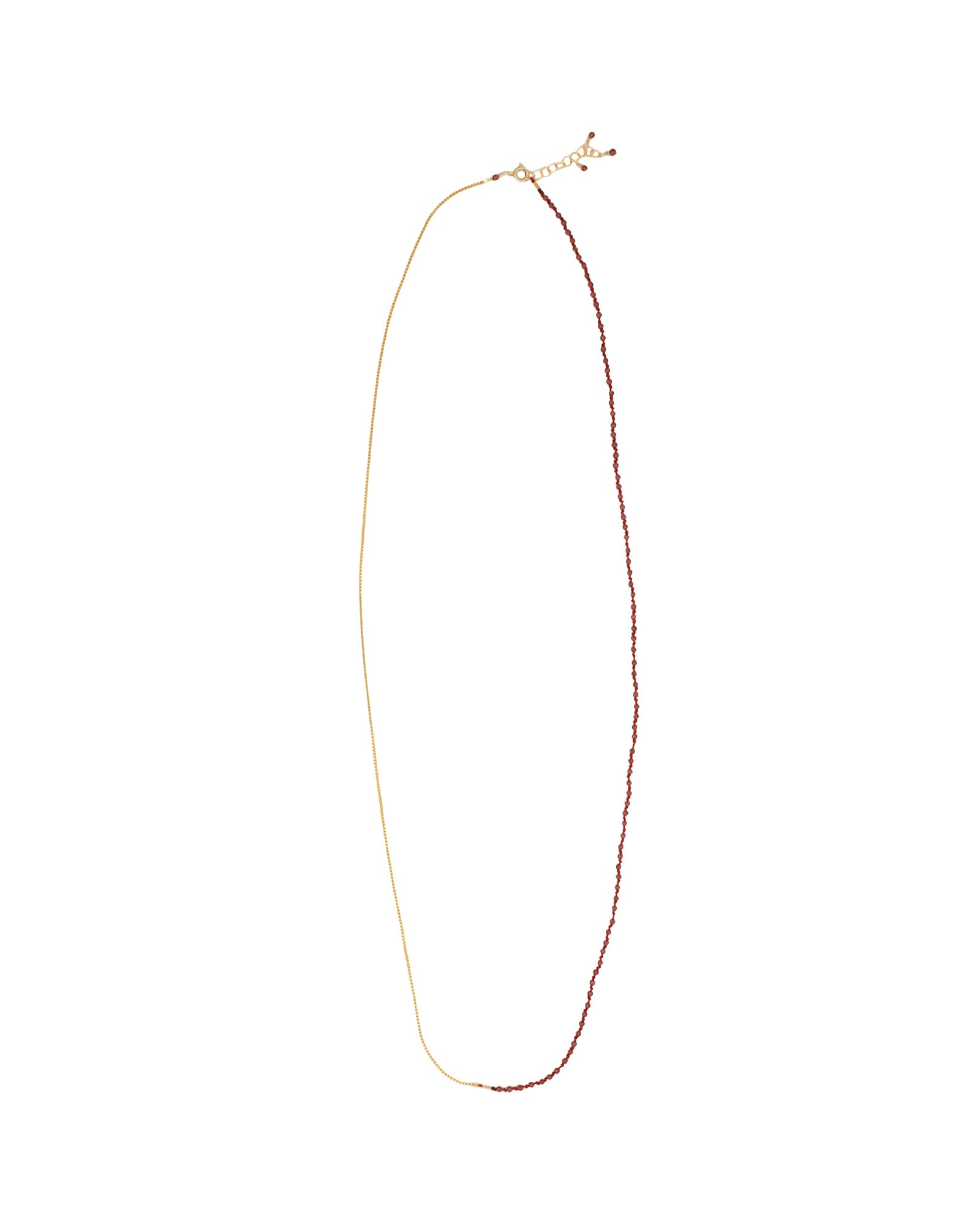 Yin Yang Necklace Sterling Silver, Garnet