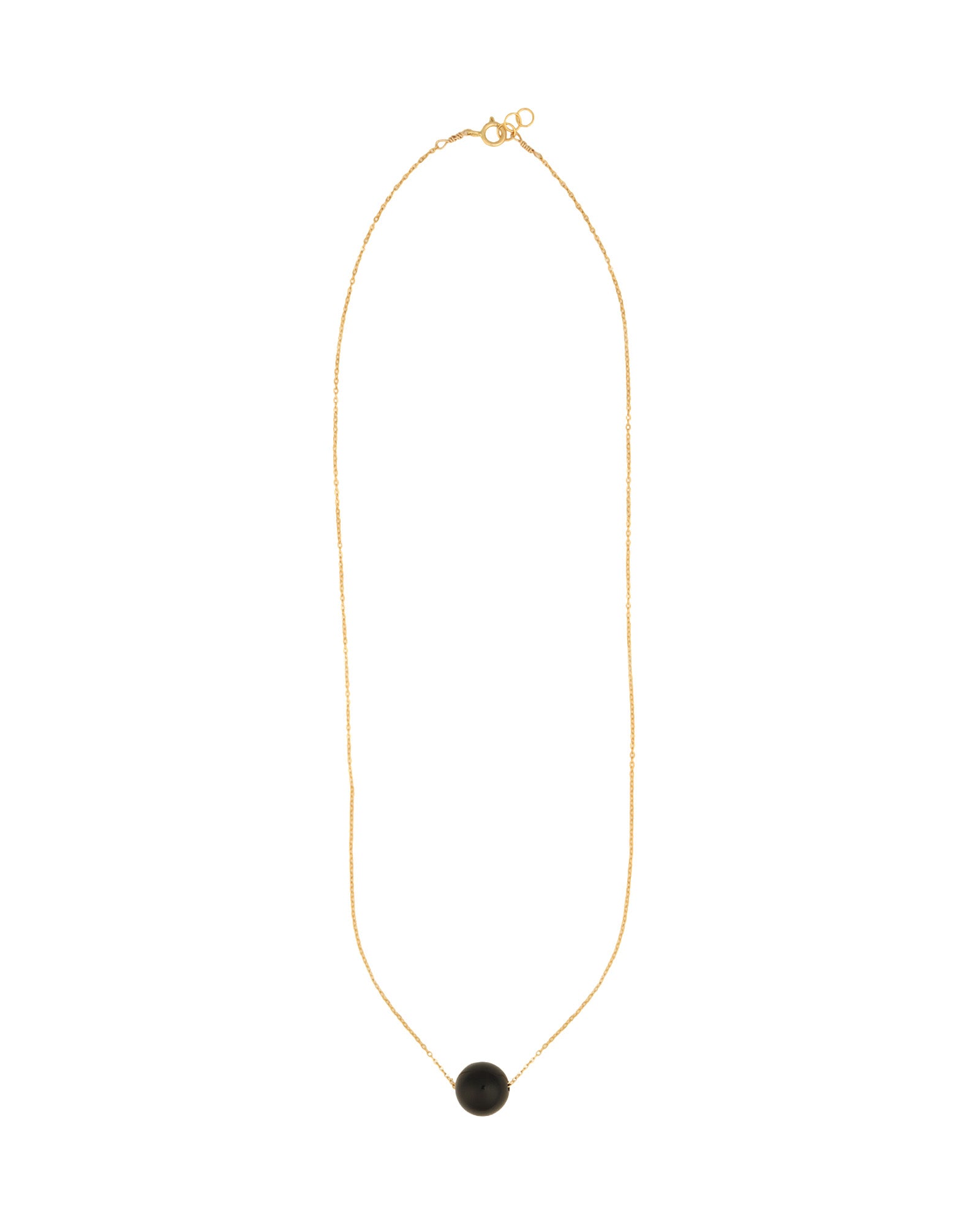 Magnetic Dot Necklace 14k Gold Filled, Onyx