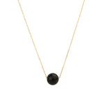 Magnetic Dot Necklace 14k Gold Filled, Onyx