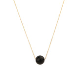 Magnetic Dot Necklace 14k Gold Filled, Onyx