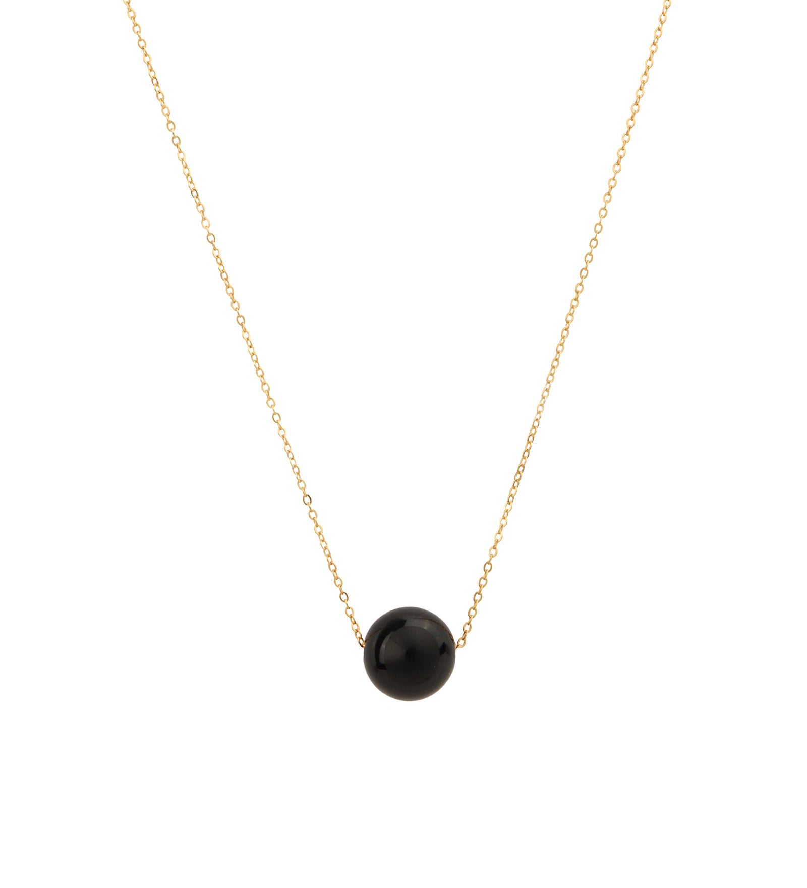 Magnetic Dot Necklace 14k Gold Filled, Onyx