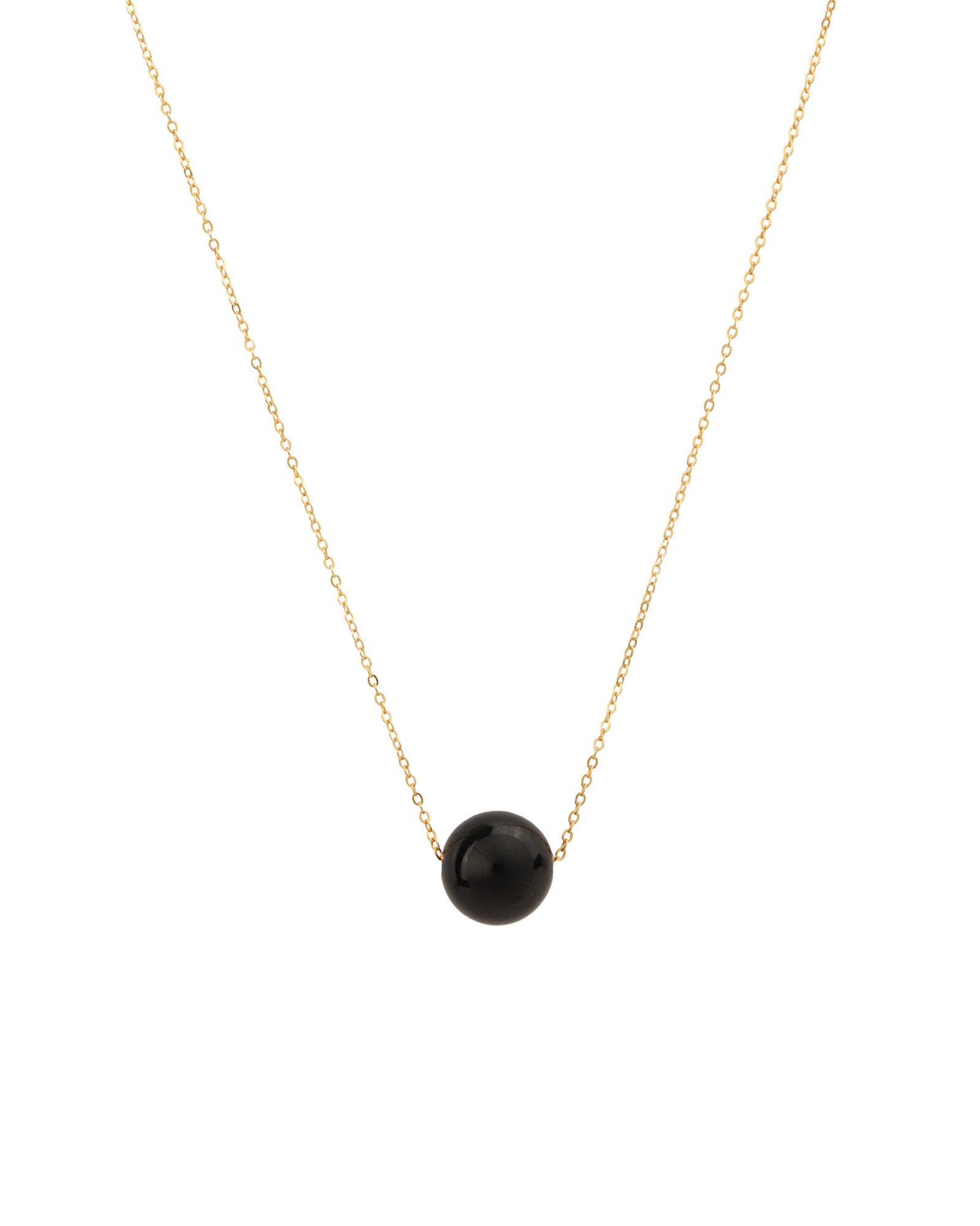 Magnetic Dot Necklace 14k Gold Filled, Onyx