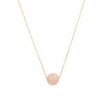 Magnetic Dot Necklace 14k Gold Filled, Rose Quartz