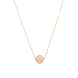 Magnetic Dot Necklace 14k Gold Filled, Rose Quartz