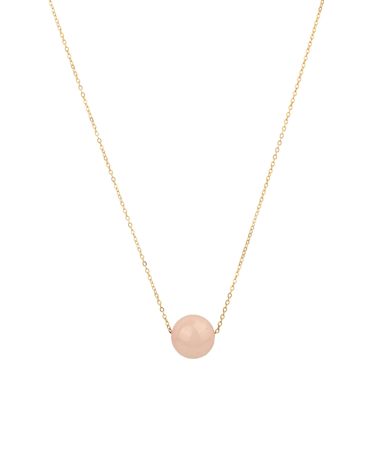 Magnetic Dot Necklace 14k Gold Filled, Rose Quartz