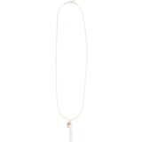 White Coral Horn Necklace Sterling Silver, White Coral Horn