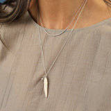White Coral Horn Necklace