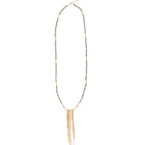 Pyrite River Chain Necklace Mixed Metal, Pyrite