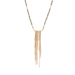 Pyrite River Chain Necklace Mixed Metal, Pyrite