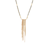 Pyrite River Chain Necklace Mixed Metal, Pyrite