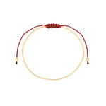 United Bracelet Thin 14k Gold Filled, Dark Red