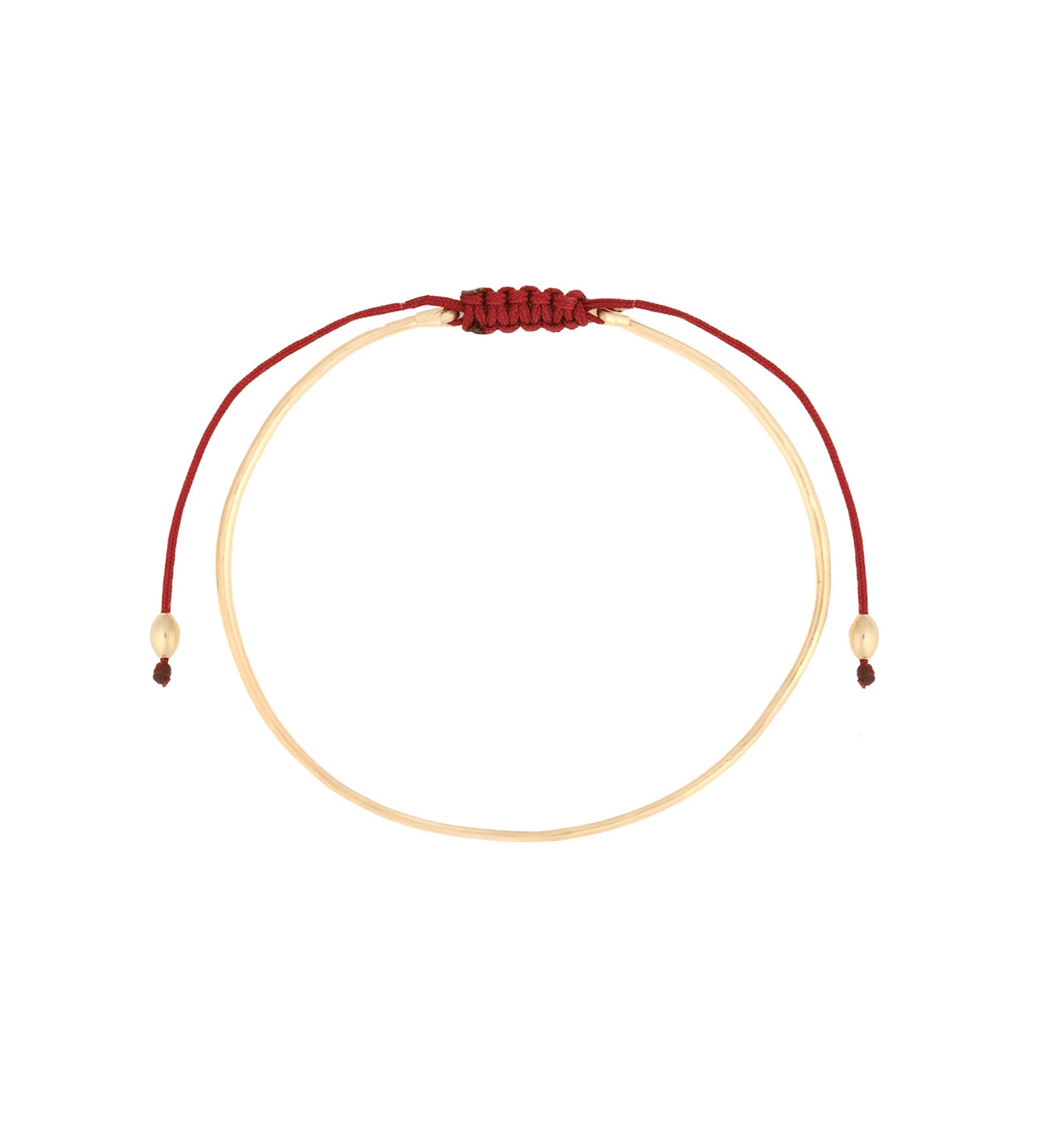 United Bracelet Thin 14k Gold Filled, Dark Red