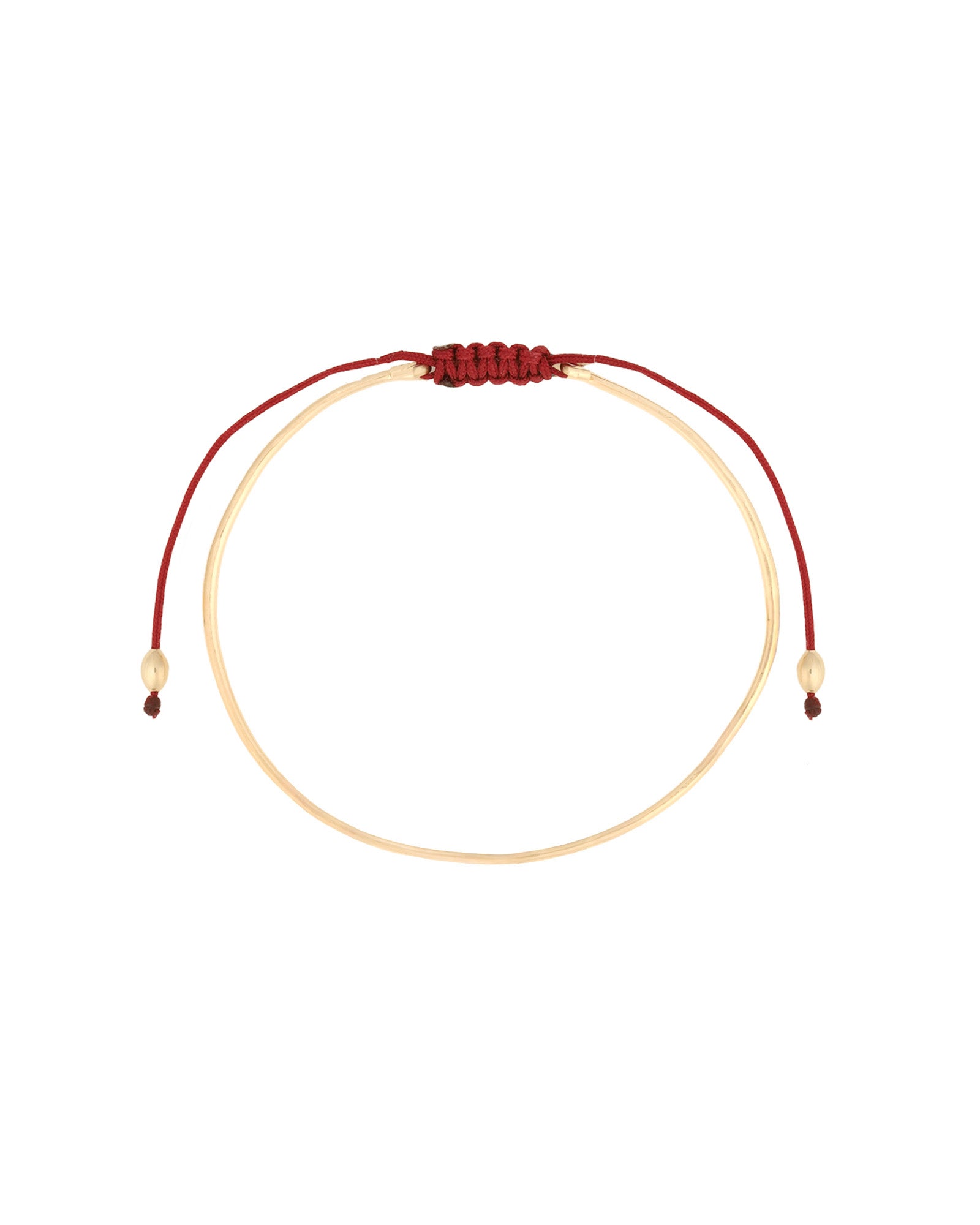 United Bracelet Thin 14k Gold Filled, Dark Red