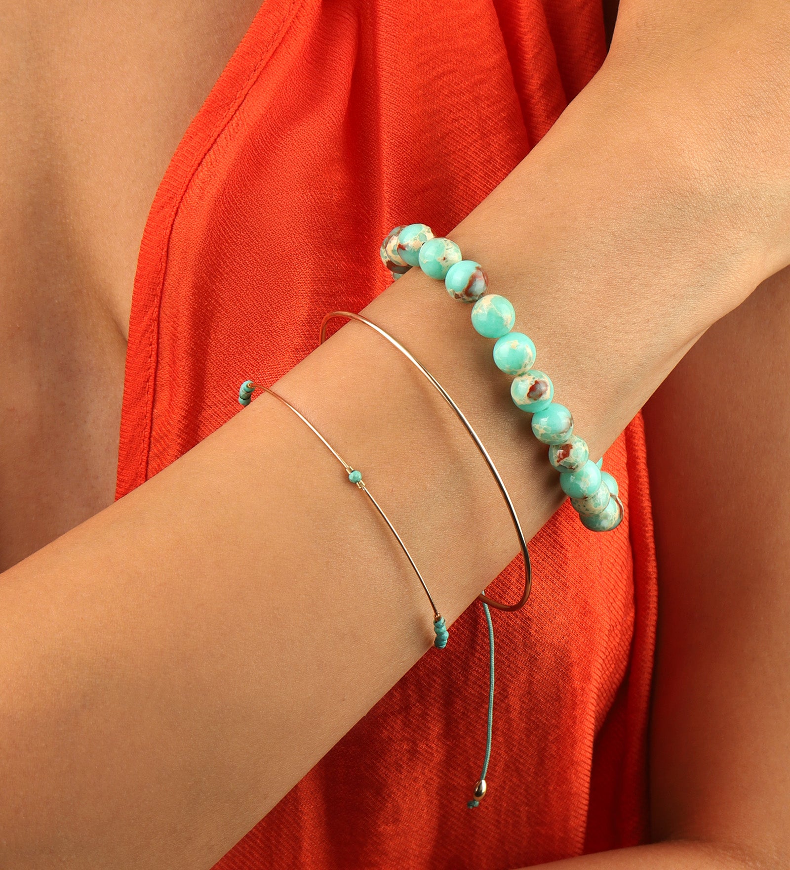 Naimaz-Magnetic Moon Turquoise Bracelet-Bracelets-Blue Ruby Jewellery-Vancouver Canada