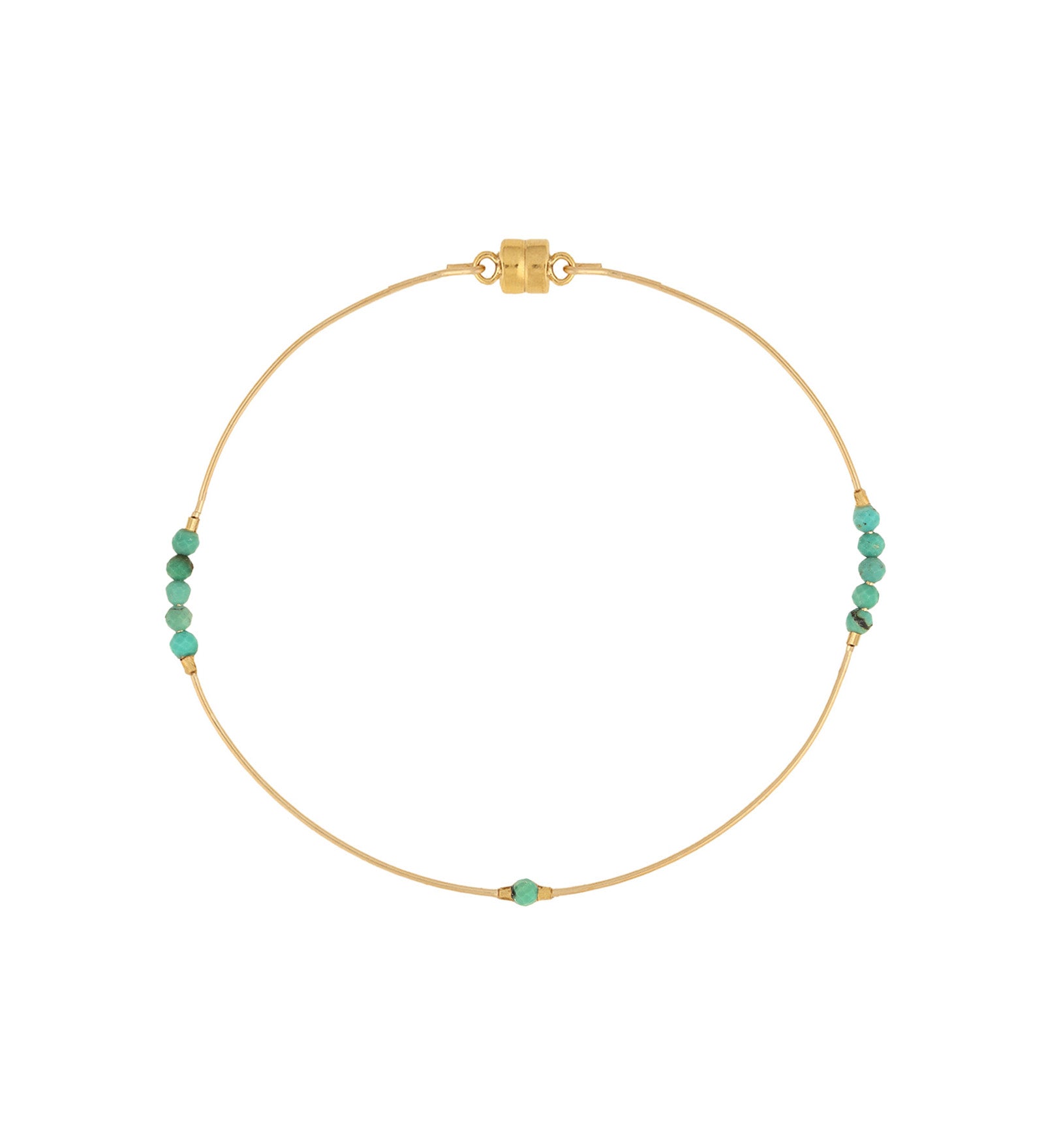 Magnetic Moon Turquoise Bracelet 14k Gold Filled, Turquoise