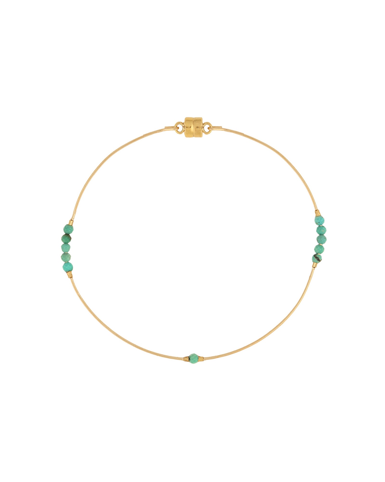 Magnetic Moon Turquoise Bracelet 14k Gold Filled, Turquoise