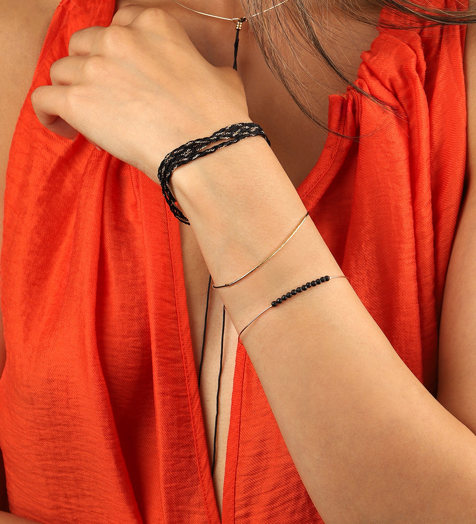 Naimaz-Magnetic Faceted Black Onyx Bracelet-Bracelets-Blue Ruby Jewellery-Vancouver Canada
