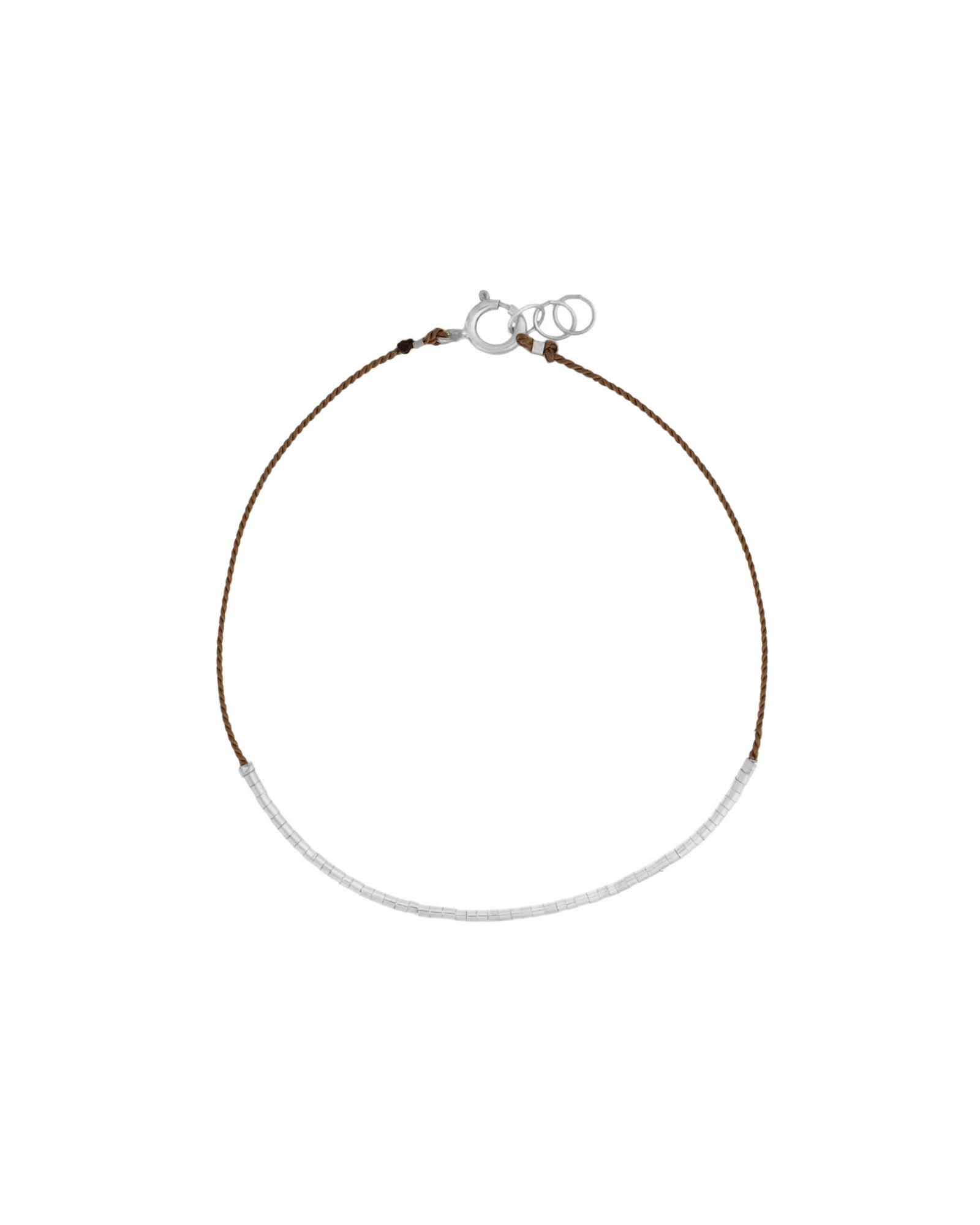 Wish Bracelet Sterling Silver, Beige