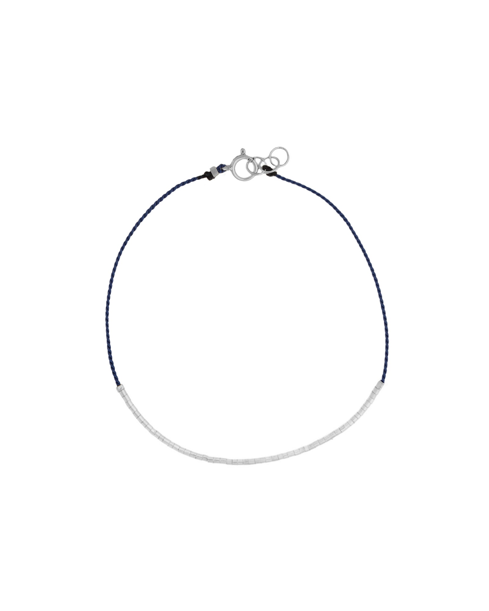 Wish Bracelet Sterling Silver, Navy