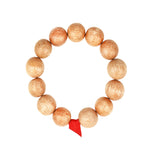 Wood Beaded & Leather Bracelet Natural Wood
