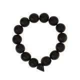 Ebony Beaded & Leather Bracelet Black