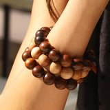Naimaz-Ebony Beaded & Leather Bracelet-Bracelets-Blue Ruby Jewellery-Vancouver Canada