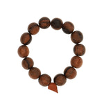 Ebony Beaded & Leather Bracelet Dark Brown
